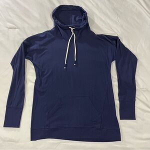 Southern Tide Scuba Cowl Neck Pullover Navy Blue Pima Cotton Preppy Mens Sz Smal